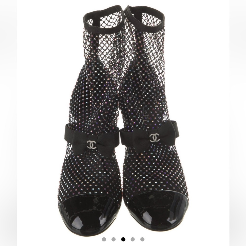 BNIB Chanel 2023 Mary Jane Crystal Bootie 90MM size 38